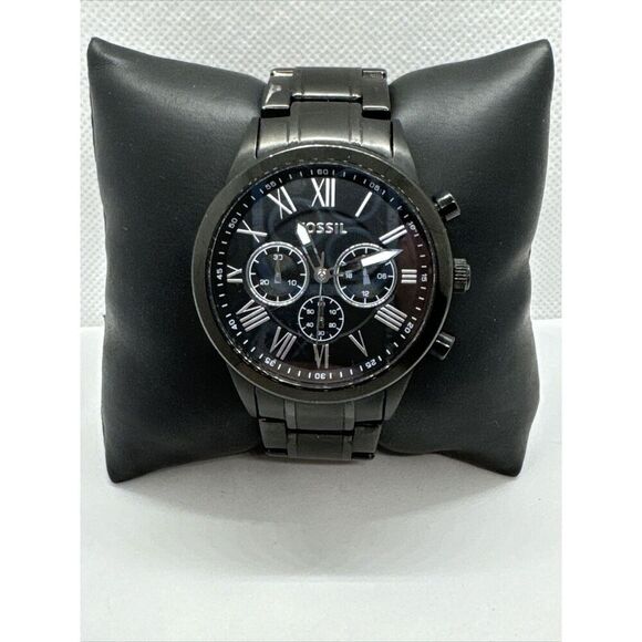 Fossil Small Flyn BQ1743 Men's Black Stainless Steel Analog Dial Watch JNA359 - Picture 1 of 11